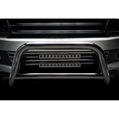 Diaľkové LED svietidlo OSRAM SX300-SP – montáž na prednom ráme SUV, dva kusy za sebou