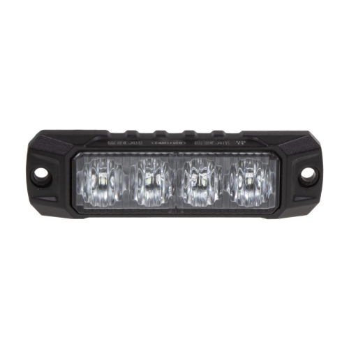 Výstražný LED predátor zelený – čelný pohľad, 4 LED diódy, priehľadná šošovka, hliníkové telo