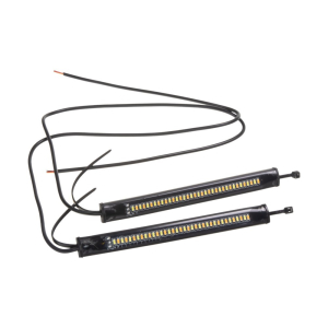 LED dynamické smerovky na motocykel 2 ks – biela / oranžová, 36 SMD, IP65, 12 V, 13 cm