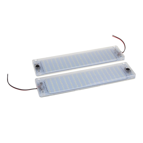 Sada 2 LED interiérových svetiel 247 × 61 mm – čelný pohľad, 108 SMD čipov 2835, farebná teplota 6000 K