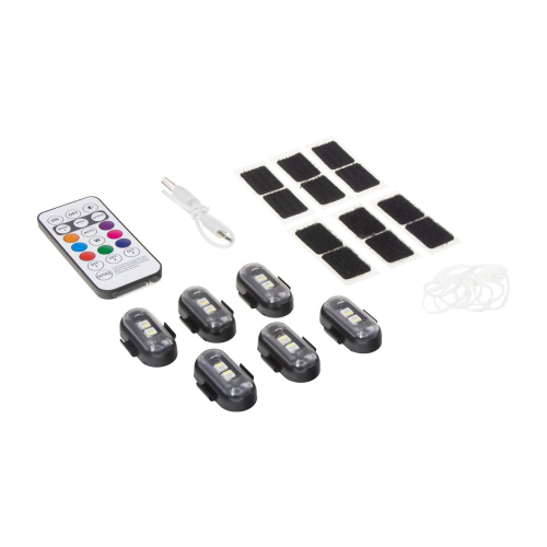 Mini LED výstražné svietidlo WL-M06B – čelný pohľad, 2 LED diódy, rozmery 41 × 27 mm
