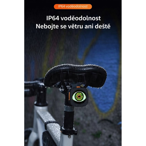 Svetlo 95DE15 namontované na sedlovku pri jazde v daždi – krytie IP64 v praxi