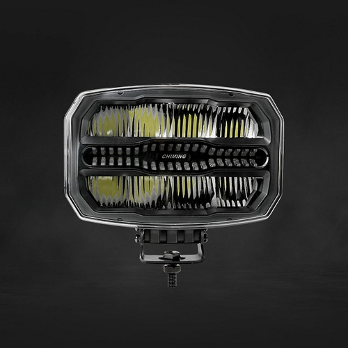 LED svetlomet Chiming WL-473 Shark-Lite Oval 100 W – čelný pohľad, 2 skupiny LED HGL4 F5, priehľadná šošovka PC