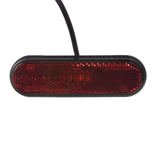 LED zadné svetlo na motocykel – rozsvietené, červené svetlo, homologizácia ECE R148