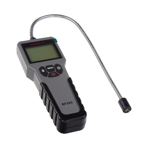 Tester brzdové kapaliny BF200 – celkový pohled, flexibilní kovová sonda, LCD displej