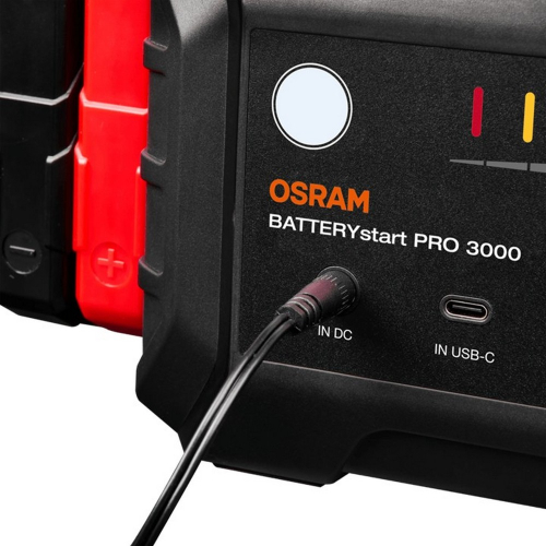 OSRAM BATTERYstart PRO 3000 detail nabíjacieho konektora