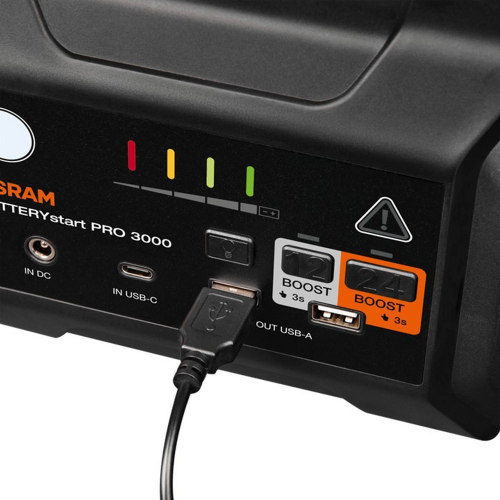 OSRAM BATTERYstart PRO 3000 detail USB-A výstupu