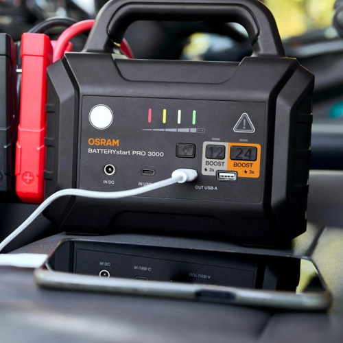 OSRAM BATTERYstart PRO 3000 bočný profil krytu