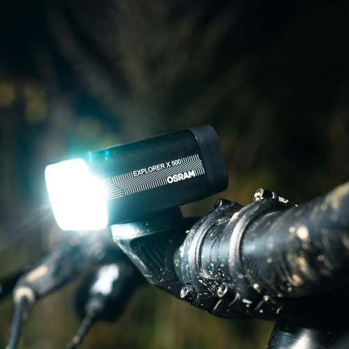 OSRAM LEDsBIKE EXPLORER X 500 na riadidlách bicykla