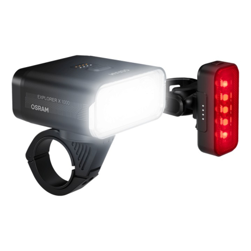 OSRAM LEDsBIKE EXPLORER X 1000 SET zapnuté svetlá