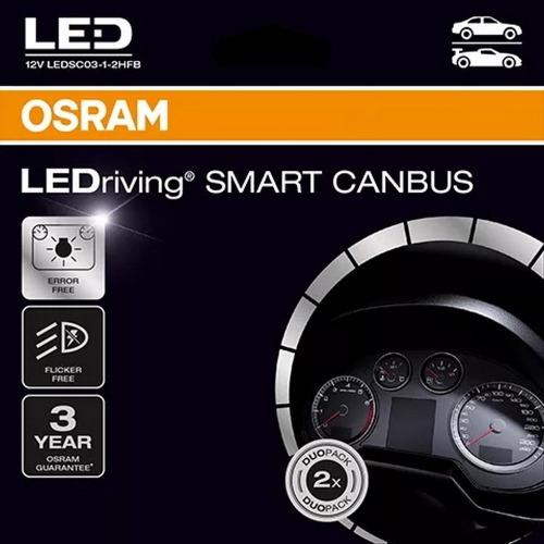 OSRAM H7 LEDriving SMART CANBUS predná strana balenia