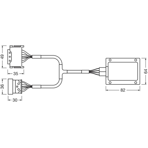 OSRAM H7 LEDriving SMART CANBUS technický nákres rozmerov