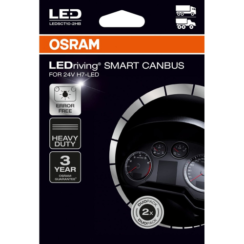 OSRAM 24 V H7 LEDriving SMART CANBUS predná strana balenia