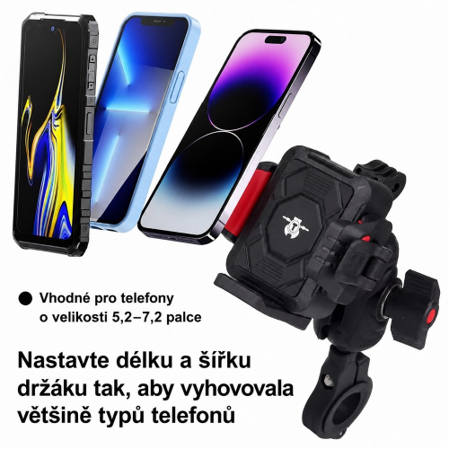 Kompatibilita držiaka s telefónmi s uhlopriečkou 5,2" až 7,2"