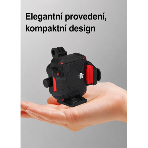 Kompaktné vyhotovenie mechanického držiaka telefónu na riadidlá