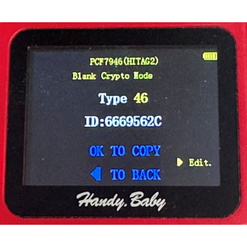Diagnostické načítanie čipu ID46 PCF7946 HITAG2 pre kľúč Renault