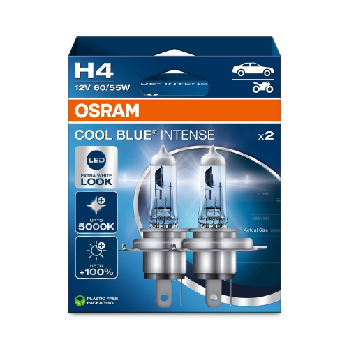 OSRAM COOL BLUE INTENSE H4 Duo-Box – balenie 2 autožiaroviek
