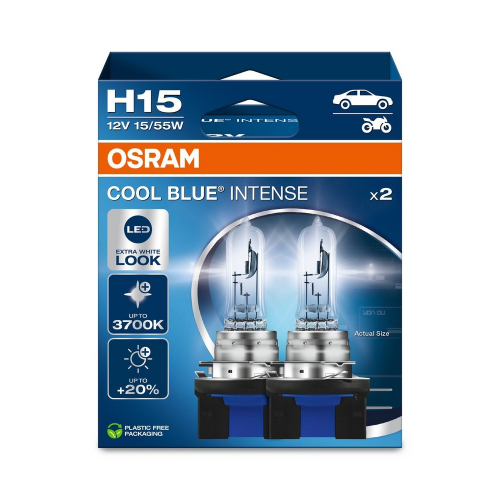 OSRAM COOL BLUE INTENSE H15 Duo-Box – balenie 2 autožiaroviek