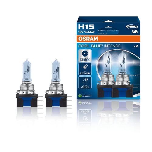 OSRAM COOL BLUE INTENSE H15 – dve žiarovky a balenie