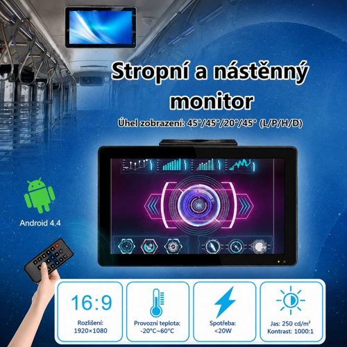 Stropný a nástenný LCD monitor 21,5" – základné parametre