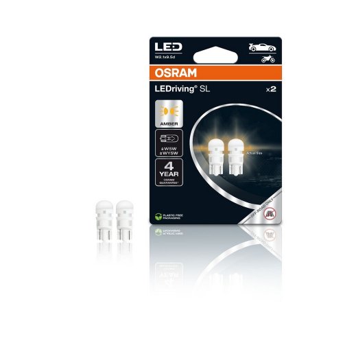 LED žiarovky OSRAM LEDriving SL W5W s oranžovým svetlom, balenie 2 ks