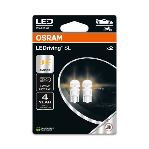 Balenie OSRAM LEDriving SL W5W oranžové s päticou W2.1x9.5d
