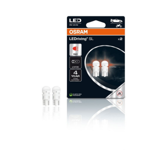 Autožiarovky OSRAM LED W5W LEDriving SL / 12V / 0,8W / červená – Off-road (2 ks)