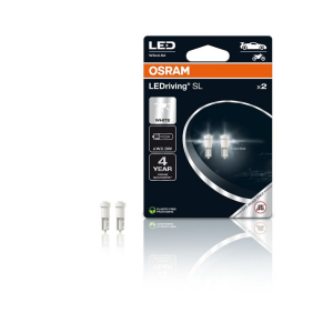 Autožiarovky LED T5 W2x4.6d (2 ks) – OSRAM LEDriving SL, 6000 K / 25 lm