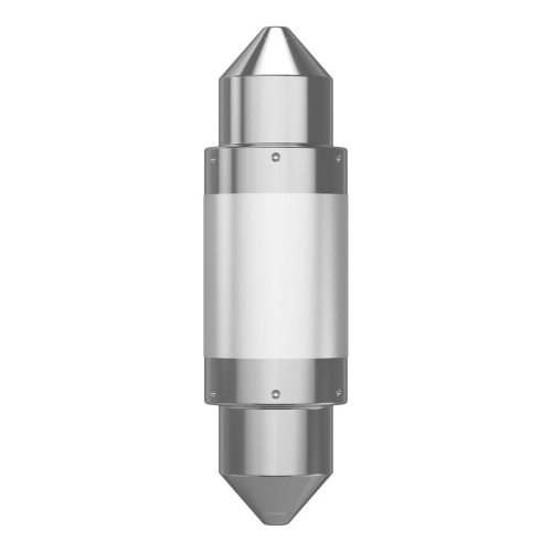 Rozsvietená LED žiarovka OSRAM LEDriving SL C5W 37 mm so studeným bielym svetlom 6000 K
