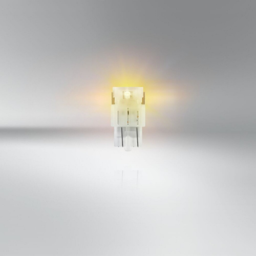 Oranžové svetlo LED žiarovky OSRAM W21W/5W