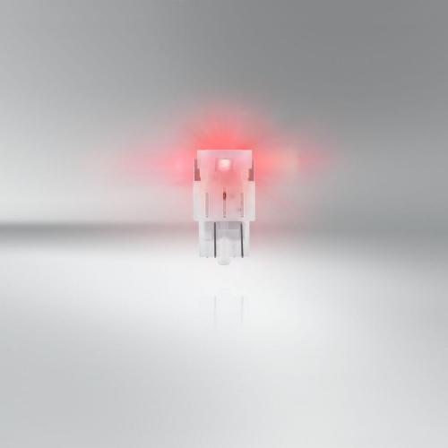 Červené svetlo LED žiarovky OSRAM W21W/5W