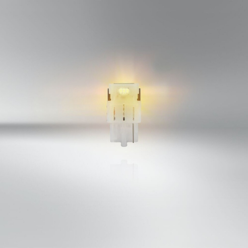 Oranžové svetlo LED žiarovky OSRAM W21W