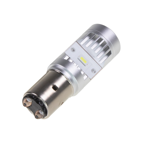 LED svetlo BA20D s päticou a kontaktnými kolíkmi spredu