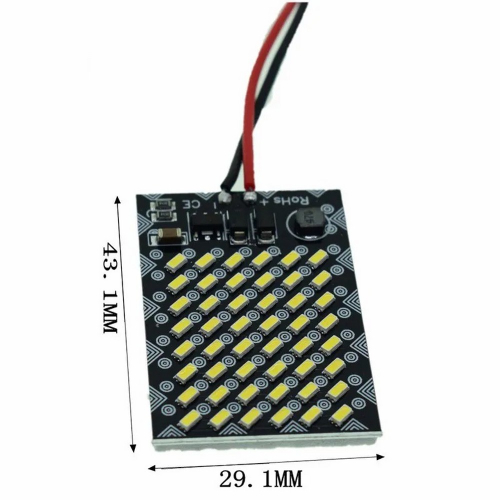 Rozmery LED panela 43,1 × 29,1 mm