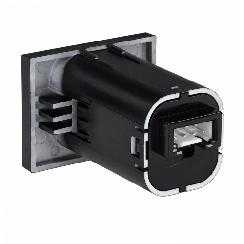 Zadná strana USB nabíjačky s konektorom