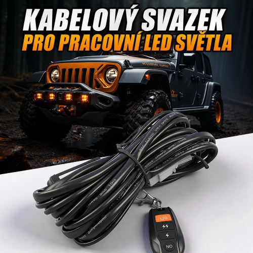 Montážna sada pre pracovné LED svetlá s diaľkovým ovládačom