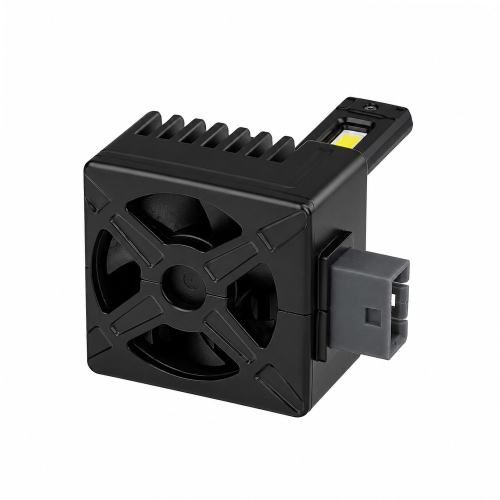 Zadná strana LED žiarovky D3S/D3R U1 s aktívnym ventilátorom a konektorom pre OEM ballast
