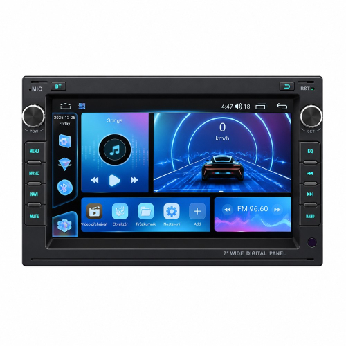 Autorádio Android s dotykovým 7-palcovým IPS displejom, Bluetooth, navigáciou a multimediálnym menu
