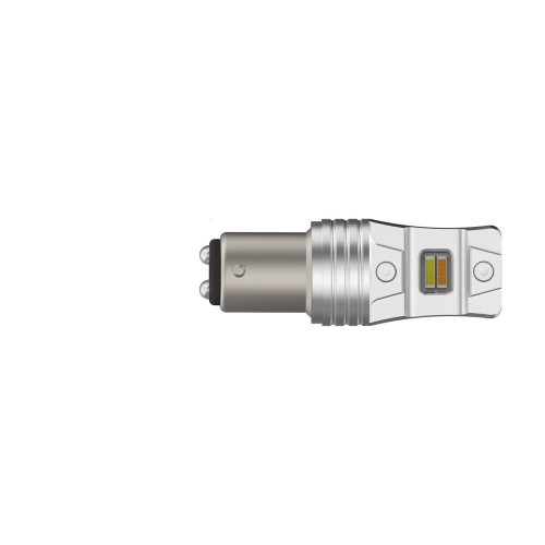 Bočný pohľad na LED žiarovku BAY15D 1157 s dvojfarebným CSP LED čipom