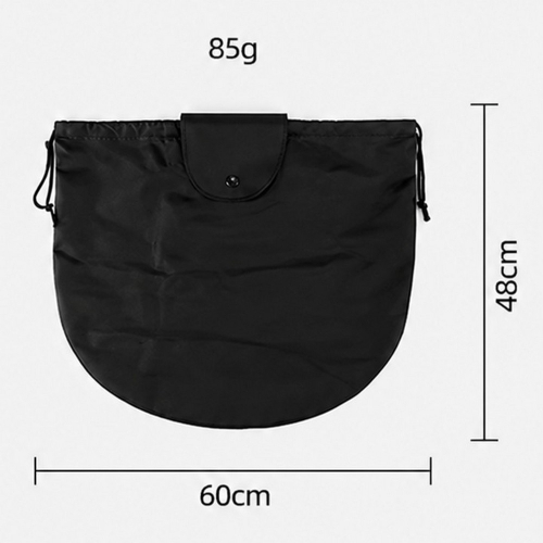 Rozmery čierneho vaku na motocyklovú prilbu XL – 60 × 48 cm a hmotnosť 85 g