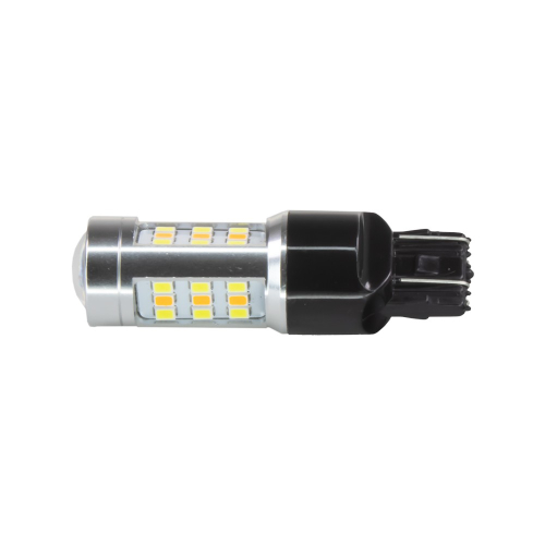 Detail pätice a bočných SMD čipov LED žiarovky T20 7443 Switchback