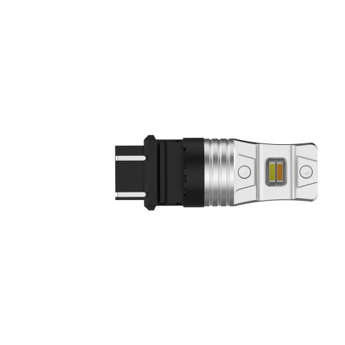 Bočný profil LED žiarovky T20 3157 Switchback s päticou a kombinovaným bielo-oranžovým LED čipom