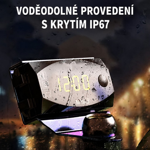 Vodeodolný LED ukazovateľ 3v1 s krytím IP67 a zeleným podsvietením displeja