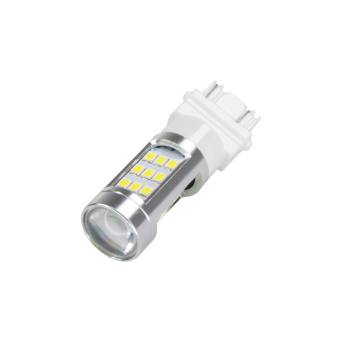 LED žiarovka T20 3157 biela s 33 SMD čipmi 2835 a šošovkou