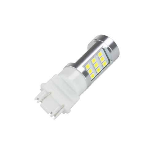 LED žiarovka T20 3157 s bielou päticou a prednou šošovkou