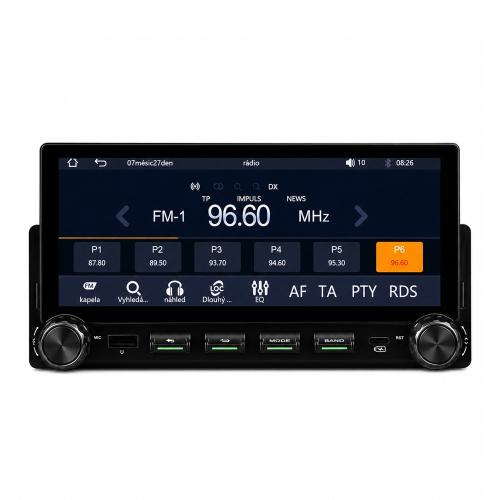 1DIN autorádio s 6,86" dotykovým displejom a FM RDS tunerom