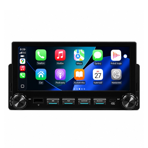 1DIN autorádio s Apple CarPlay na 6,86" dotykovom displeji
