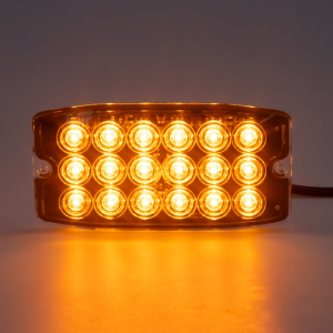 SLIM výstražné LED svetlo 18×3 W / 12 – 24 V – oranžové, ECE R65