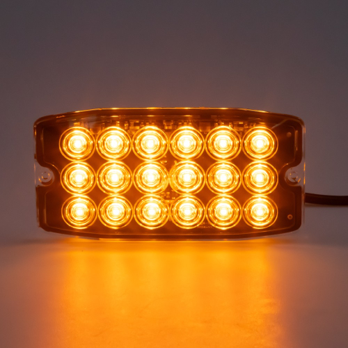 Extra tenké LED výstražné svetlo SLIM rozsvietené oranžovým svetlom
