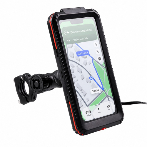 Vodotesný držiak na motorku so zapnutou GPS navigáciou pre telefóny 5,5 až 6,8 palca